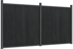 vidaXL Panou pentru gard, gri, 353x186 cm, WPC