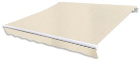 vidaXL Copertină reglabilă acționată manual, 300 cm, crem