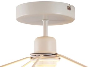 Plafonieră Japandi crem cu abajur din in - Aisha