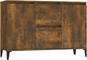 vidaXL Servantă, stejar fumuriu, 102x35x70 cm, lemn prelucrat