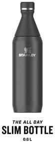 Sticlă neagră din oțel inoxidabil 600 ml All Day Slim – Stanley