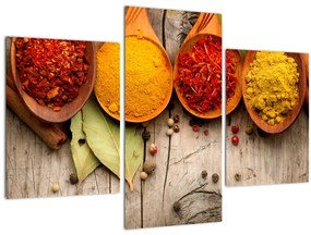 Tablou - Condimente pe lemn (90x60 cm)