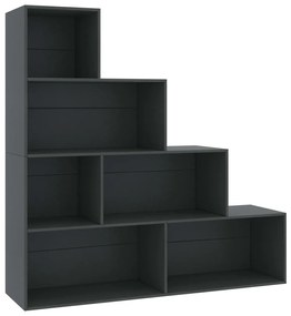 800659 vidaXL Bibliotecă/Separator cameră, gri, 155x24x160 cm, PAL