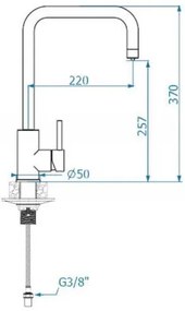 Baterie de chiuvetă ALVEUS 1139811 DUAL 37 cm bej