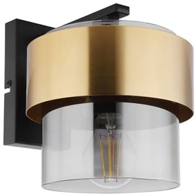 Aplică MILEY 1xE27/60W/230V neagră/alamă Globo 15560W