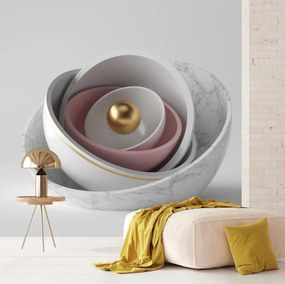 Fototapet - Floare de marmură -3D (147x102 cm)