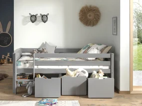 PINO SET DE 3 SERTARE PENTRU Pat copii MATRIMONIAL H85CM GRI