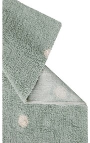 Covor pentru copii verde mentă lavabil/țesut manual din bumbac 100x150 cm Mini Dot Blue Sage – Lorena Canals