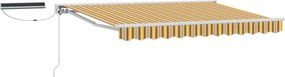 vidaXL Cort electric retractabil Galben și gri 3,5 x 2,5 m