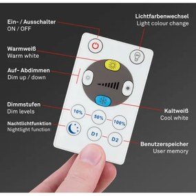 Plafonieră LED dimabilă Briloner 7079-015 SLIM LED/18W/230V 2700-6500K + telecomandă