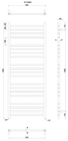 Sapho - Radiator pentru baie METRO 497W/230V 60x153 cm crom lucios