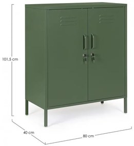 Comoda cu doua usi, verde, 40x80x101.5 cm, Cambridge, Yes