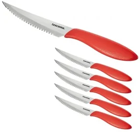 Tescoma Cuțit pentru friptură Presto 12 cm, 6buc., roșu