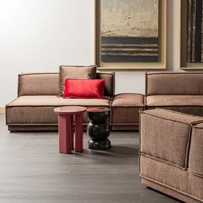 Măsuță auxiliară rotundă cu aspect lucios ø 40 cm Orivo – WOOOD