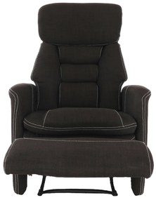 Fotoliu pentru relaxare, material textil ciocolatiu, KOMFY