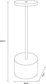 Globo 21019B - Lampă de birou LED reglabilă POLINA LED/1,2W/3,7V