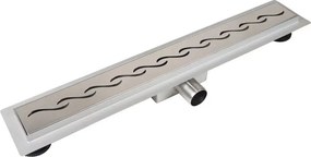 Set rigola pentru dus plus capac 60 cm Balneo Decor Next Wave inox periat
