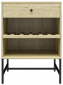 Dulap vinotecă în culoare naturală cu aspect de lemn de pin pentru 6 sticle, 60x83 cm Tamlin - Queer Eye