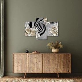 Tablou - 3D Flori aurii (90x60 cm)