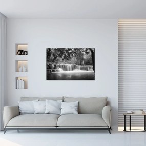 Tablou - Cascada alb-negru și alb (90x60 cm)