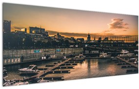 Tablou - orașul port (120x50 cm)
