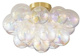 Plafonieră de design auriu cu sticlă curcubeu 4 lumini - Uvas