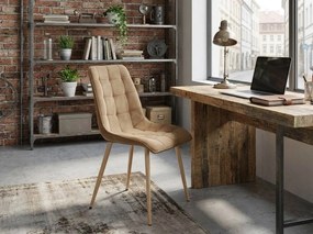 Scaun de masa SPLIT VELVET, maro