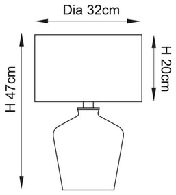 Lampă de masă Endon 61198 WALDORF 1xE27/10W/230V crom lucios/alb