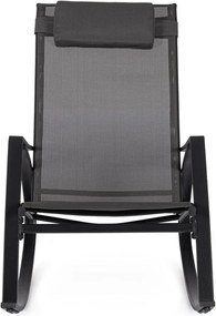 Fotoliu de grădină gri antracit din metal Ercolano – Bizzotto