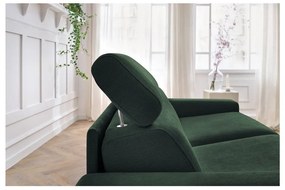 Canapea verde-închis extensibilă 195 cm Monaco – Bobochic Paris