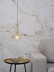 Lustra, Pendul elegant din sticla Brussels transparent/gold, straight