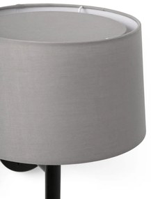 Aplica de perete cu reader LED WINDSOR negru, gri