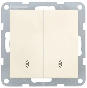 Intrerupator dublu cap scara 10A, IP20, Bej, Panasonic Karre Plus 55