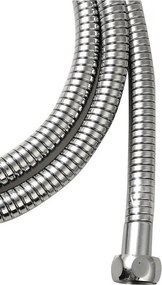 Furtun de duș argintiu lucios din oțel inoxidabil Lux – Sapho