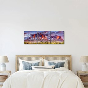 Tablou - Munții din Arizona (cu ceas) (90x30 cm)