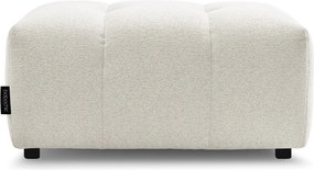 Taburet alb cu tapițerie din chenille Roxelane – Bobochic Paris