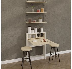 Masă sufragerie rabatabilă Brackie (pentru 2 persoane) (Travertin) . 1101344