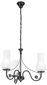 Lustră pe lanț Brilagi COTTAGE 3xE14/40W/230V negru/alb