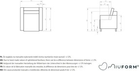 Fotoliu maro cu tapițerie din catifea reiată Lofty Lilly – Miuform