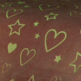 Pătură fluorescentă din imitație lână 4Home Heart, 150 x 200 cm