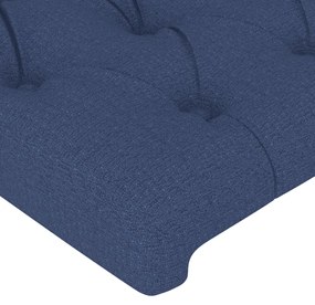 Tablie de pat cu LED, albastru, 160x7x78 88 cm, textil 1, Albastru, 160 x 7 x 78 88 cm