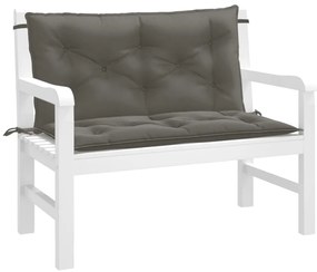 vidaXL Pernă bancă de grădină 2buc melanj gri închis 100x50x7cm textil