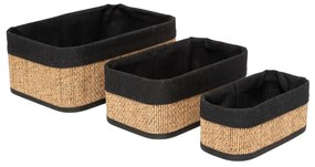 Set 3 cosuri Stemy, bambus, 31 x 21 x 12.5 cm