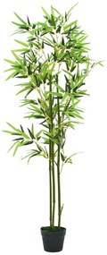 Planta bambus artificial cu ghiveci 150 cm Verde 1, 150 cm