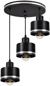 Candellux Wama lampă suspendată 3x40 W negru 33-00484