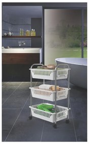 Raft mobil cu 3 coșuri Metaltex Oslo, înălțime 63 cm