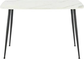 Masa MARCO, alb/negru, 120x70x77 cm