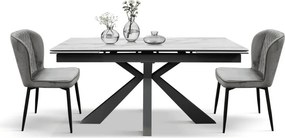MASA DAISY -STICLA CERAMICA CU PICIOR  METALIC - GRI ANTRACIT