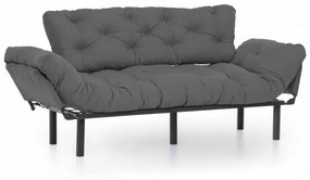 Canapea cu 3 Locuri Nitta Triple, Gri Antracit, Extensibila