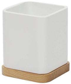 Suport pentru periute de dinți NATUREO, cu bază din bambus